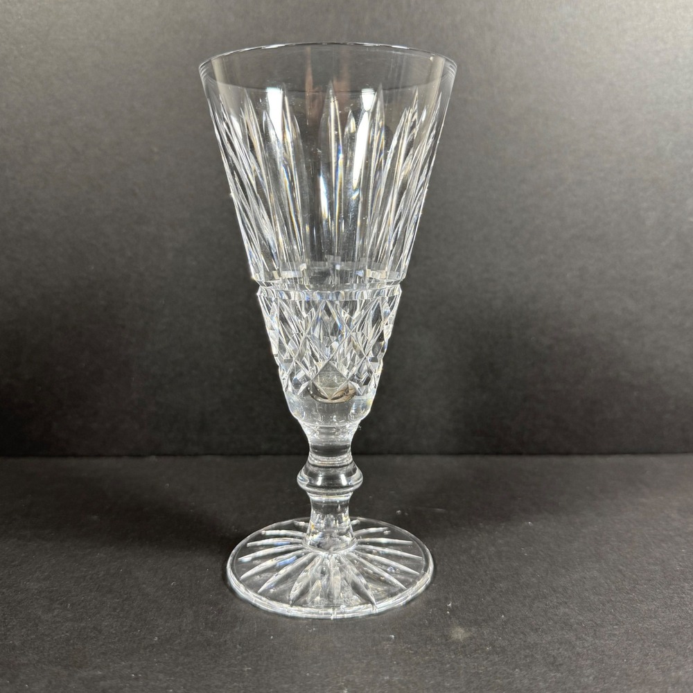 Waterford Crystal Lismore Tall Hock Wine Glass Clear Cut Glass Stemware 7.5"